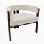 Fauteuil en tissu chenille avec dossier ouvert-796738146