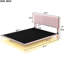 Grand lit rembourré avec capteur et tête de lit relaxant, lit plateforme en velours flottant rose, construction, pièce facile à assembler-1520233318