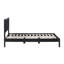 Lit plateforme en bois massif avec tête de lit Led-364890651-364890650