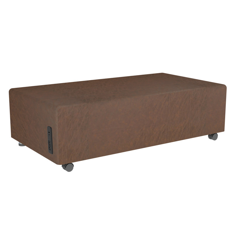 Repose-pieds mobile rectangulaire Pro Series, Noyer