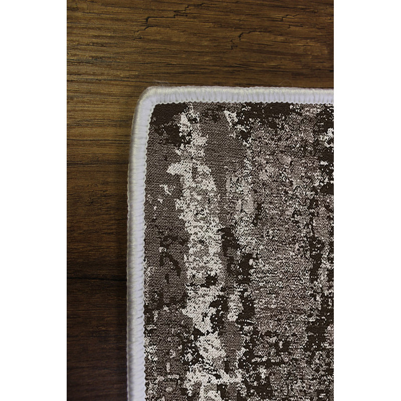 High-Quality Area Rug, Brown, 23.6 x 39.4 inches | 100% Polyester, 650 g/m² | Antibacterial, Eco-Friendly, Non-Slip PVC Dot Underside | Machine Washable, Perfect for Living Room, Bedroom & Home Decor
