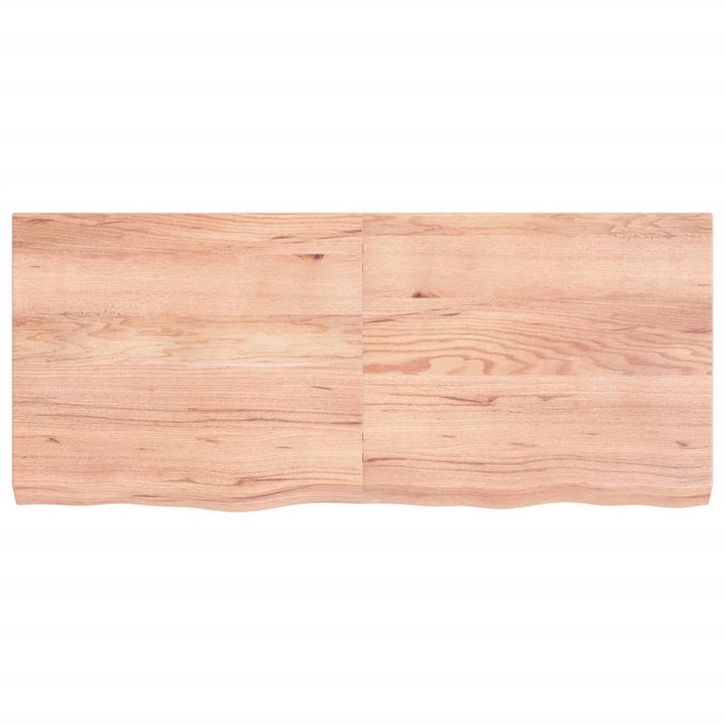 Ayna 140cm Solid Wood Bathroom Vanity Top, Light Brown