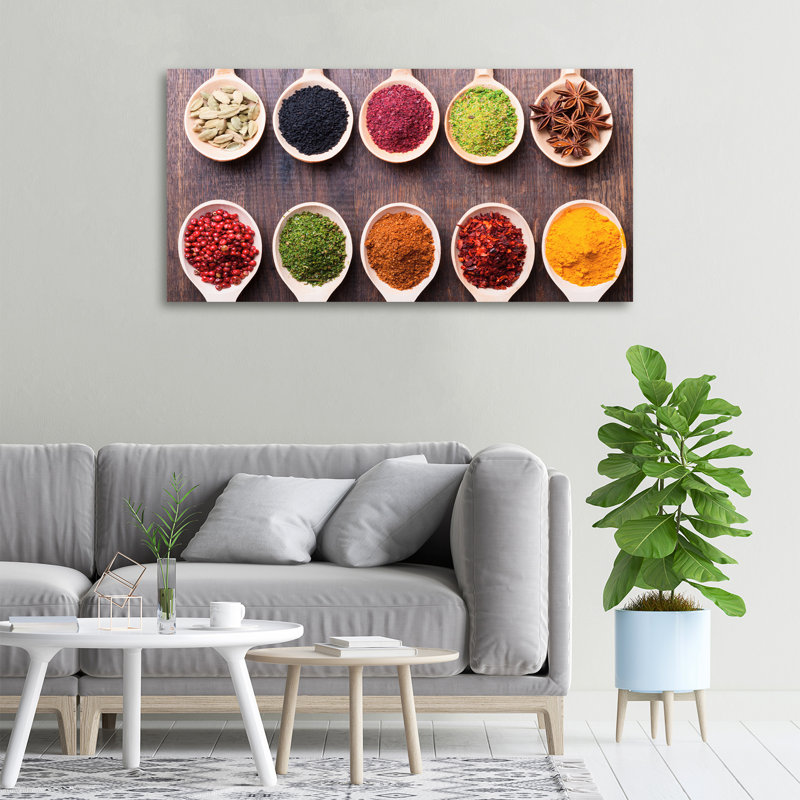 Colourful Spices - No Frame Print on Canvas, 50cm H x 100cm W