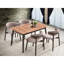 Table rectangulaire noire naturelle - Convient à différents espaces de salle à manger en bois et à base