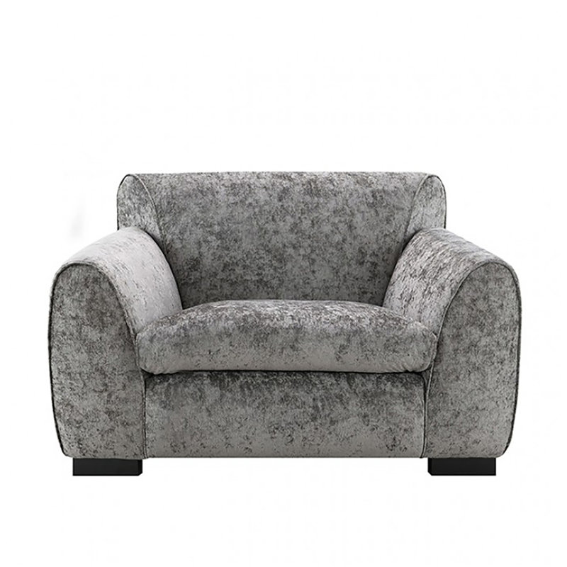 Chaise d'appoint rembourrée Churchton, Gris