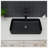 Hewei 13.5'' Black Ceramic Rectangular Vessel Bathroom Sink