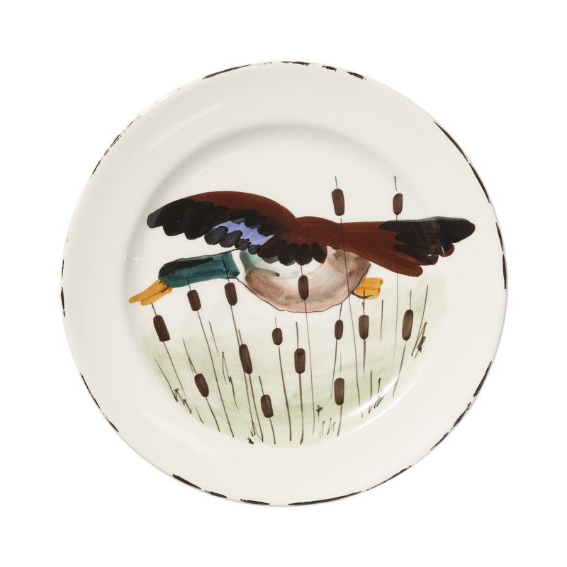 Wildlife Handmade Terra Bianca Dinner Plate