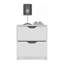Table de chevet 2 tiroirs, table de bout, table d'appoint Basilea - blanc-236857603