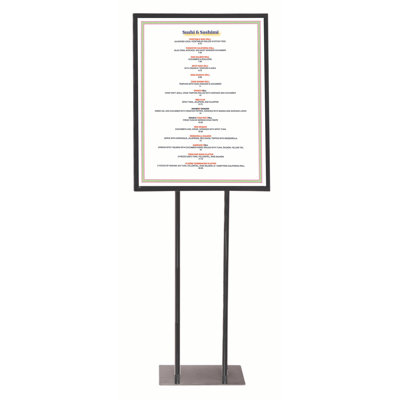 AARCO Freestanding Tabletop Banner Stand with Retractable Stand