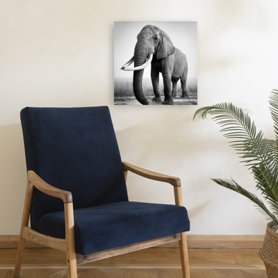Art mural contemporain majestueux éléphant d'Afrique