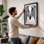 Face To Face Zebras Minimalist - Print-136697802-136697798