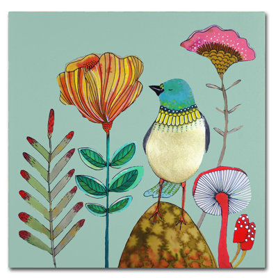 Wrapped Canvas Wall Art - Sylvie Demers 'My Heart Of Gold' Wall Art for Living Room, Bedroom, or Office Décor - 24x24