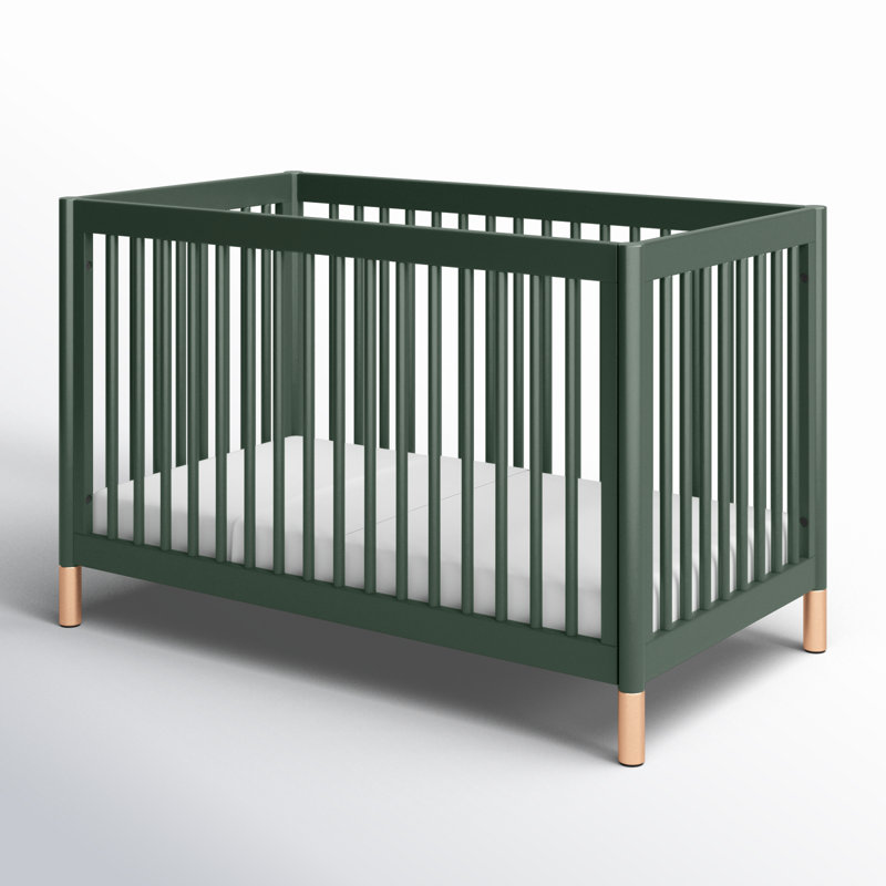 Gelato 4-in-1 Convertible Crib, Forest Green/Beige