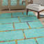 Tapis bleu tissé à la main Cedartown-24551982