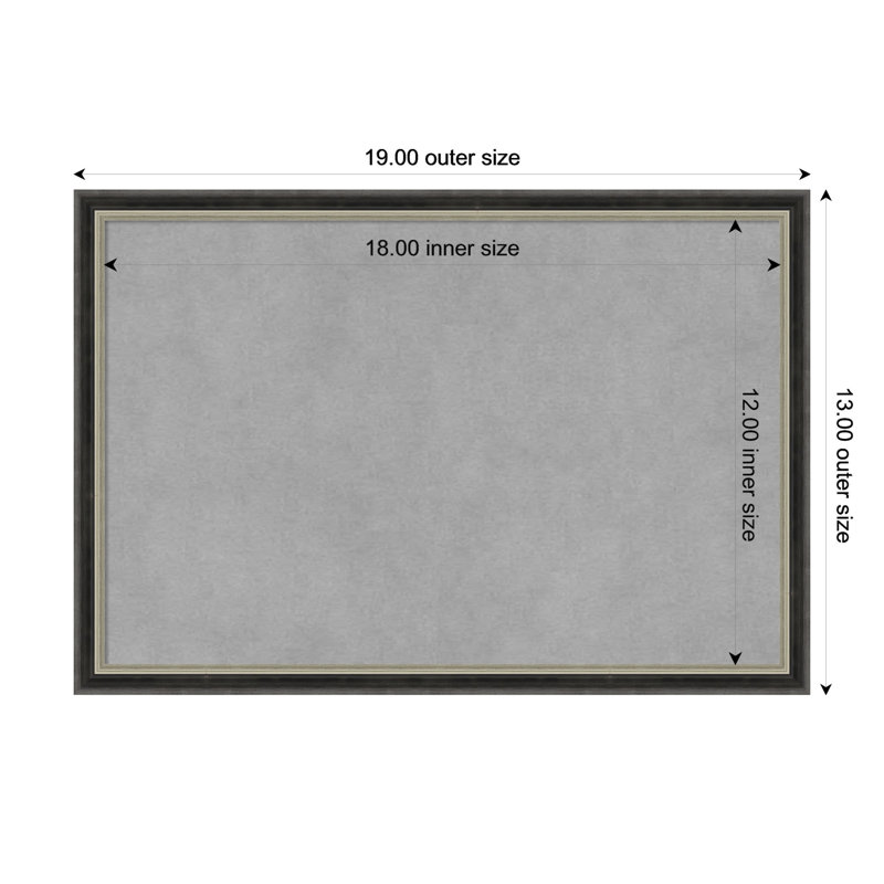 Tableau magnétique magnétique en métal, 13" H x 19" W