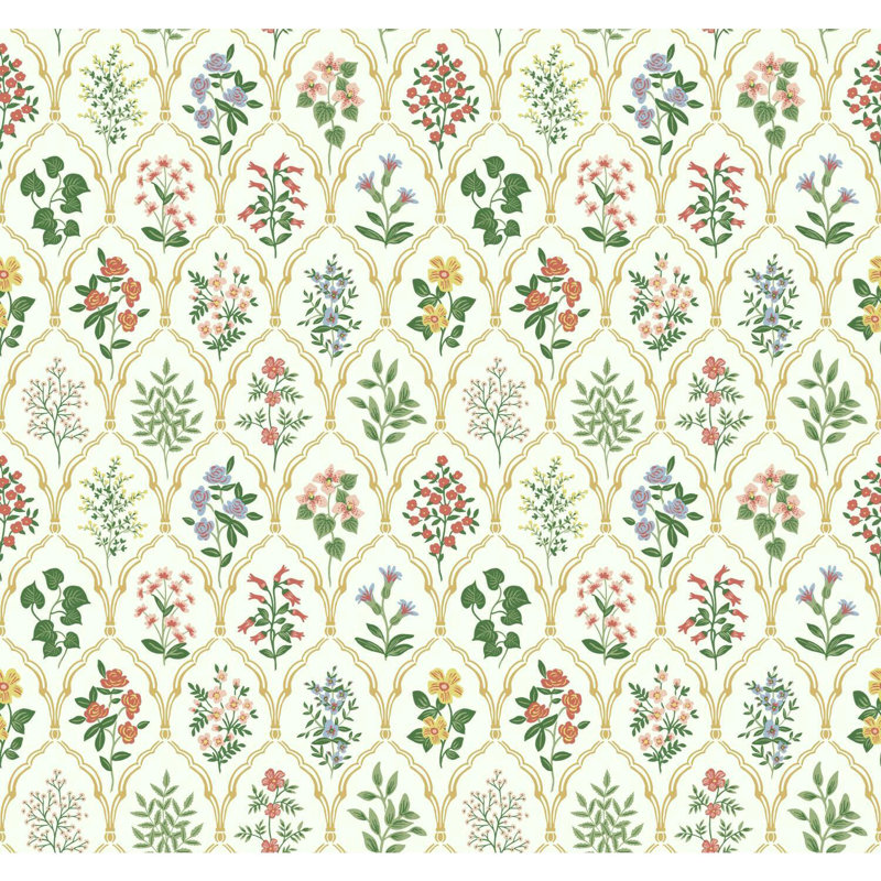 Hawthorne 27' x 27" Wallpaper, Cream