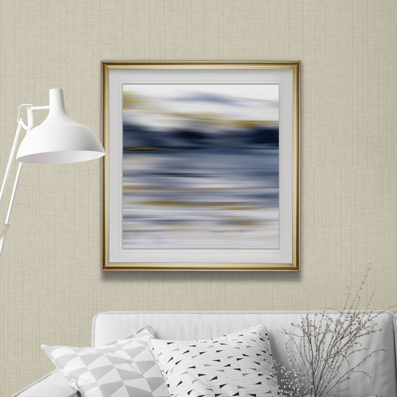 « windswept », reproduction de peinture à l’huile sur toile tendue, H 23 po x l 23 po x P 1,5 po, Cadre doré