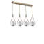 Lustre scandinave Glam, 25,6 po x 7,9 po | Fabrication 100% métal avec peinture séchée au four et revêtement en culbutage | Hauteur réglable, douille E27 (40 W maximum), finition blanche et cuivre | Parfait pour les espaces de vie modernes et les salles à manger-2141594362-2141594363