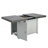 Extendable Rectangle Aluminum Alloy Fire Pit Table, 50,000BTU