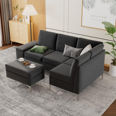 Jayanne 2 - Piece 85.5" Upholstered Chaise Sectional