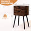Table de chevet rustique avec rangement pour tiroirs - Pieds en bois massif, fonctionnelle pour la fabrication de tiroirs-359737142