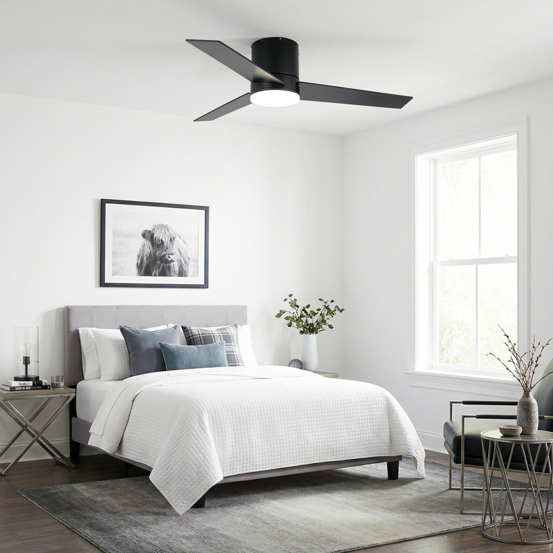 Ventilateur de plafond encastré à DEL à 3 pales de 48 po avec télécommande et ensemble d'éclairage inclus