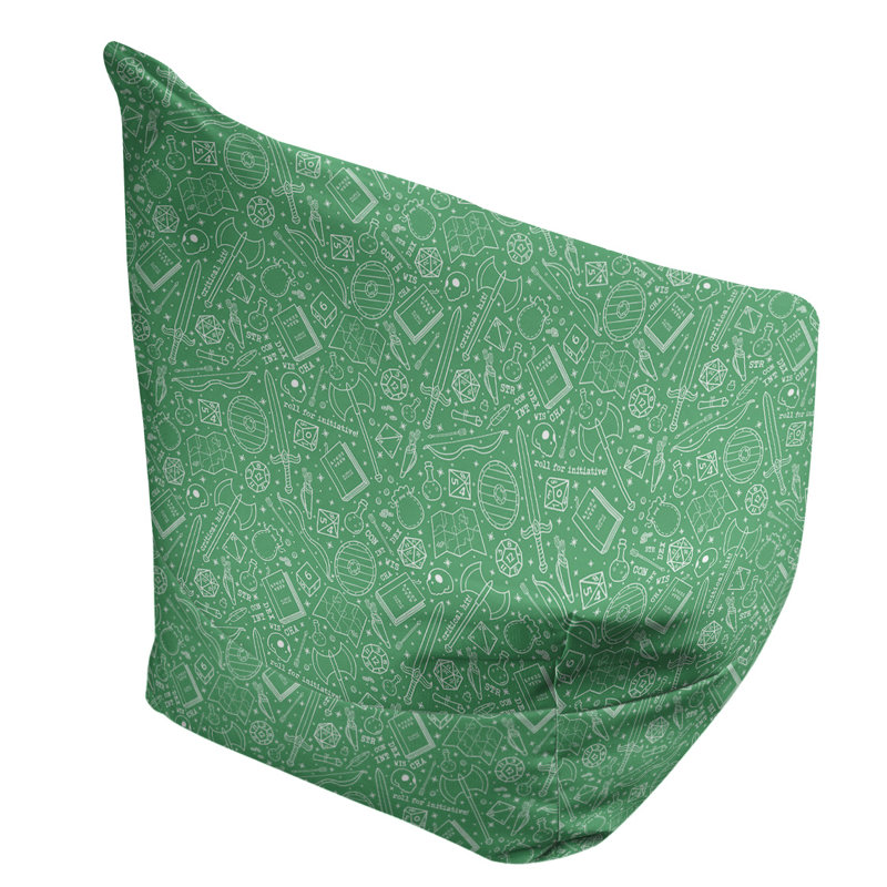 Sac de pois Leffel, Pas de bourre, Vert / blanc, H 120 po x L 2 po x P 60 po