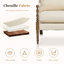Fauteuil d'appoint en chenille, fauteuil d'appoint en broche avec accoudoirs couverts, fauteuil d'appoint de style campagne avec bois tourné (ensemble de 2)-635552022