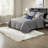 Luxurious Navy Bedding Sets, Jacquard Quilt, Transitional Style