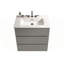 Meuble-lavabo moderne avec rangement supérieur et fonctionnalité fluide