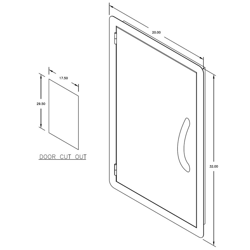 Porte d'accès verticale verticale