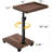 Adjustable Height C Table With 360° Swivel, Multi-Functional Side Table For Living Room, Bedroom, Sofa And Bed, Space-Saving TV Tray Table With Wheels And Sturdy Wooden Top
