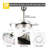 36" 3-Blade Chrome Ceiling Fan with Lights and Remote Control, 6-Speed Latest DC Motor Ceiling Fan for Living Room, Bedroom-97085822