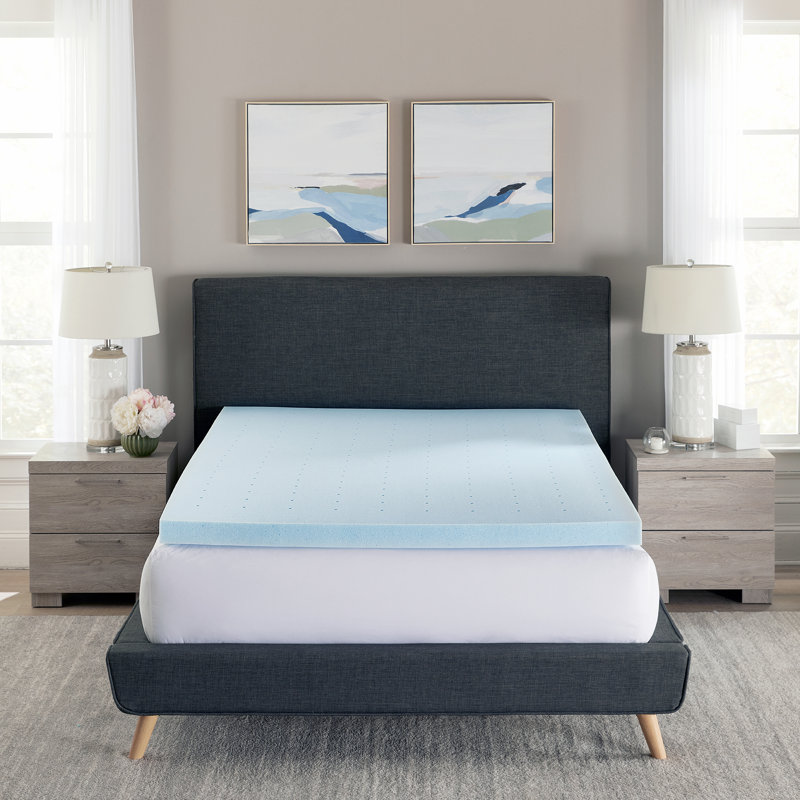 Gel-Infused Memory Foam Mattress Topper, Twin, 3"