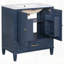 Ensemble de meuble-lavabo avec lavabo double, 2 armoires avec organisateurs de porte et 2 tiroirs pour un rangement amélioré et une conception moderne