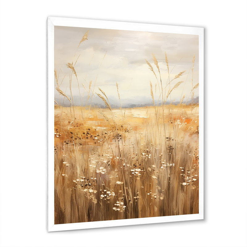 «Prairies Majestic Grasslands III», reproduction sur toile, Cadre photo blanc, H 32 po x l 24 po x P 1 po