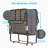 W50" Portable Folding Rollaway Bed With 5 Inch Mattress & Lockable Wheels-650137269
