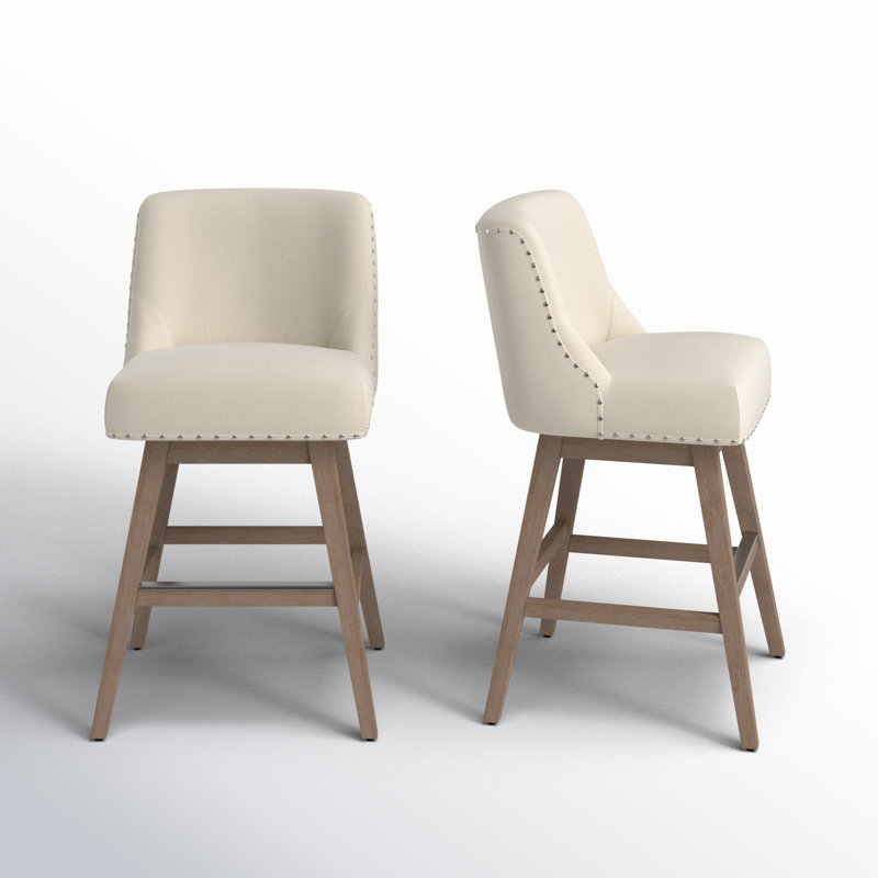 Tabouret pivotant 26 po Amania, Naturel, Beige