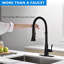 Maiguoone Single Handle Spray 3 Modes Pull Down Kitchen Faucet with Sweep Stream Waterfall with Deck Plate-112510343