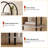 71in 5 Tier Arched Bookshelf, Freestanding Open Display Storage