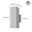 Applique murale d'extérieur à 2 lumières en aluminium gris Alvisa H 11,97 po-855703243-861301087