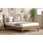 Grand lit en bois avec tête de lit tapissier-412849411