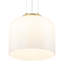 Luminaire suspendu 10,63 pouces moderne en or brossé avec abat-jour cylindrique en verre blanc - îlot de cuisine à hauteur réglable pour îlot de cuisine-128645721