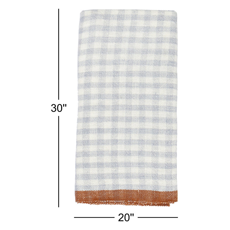 Dish Cloth Kitchen Towel, Blue/Cognac
