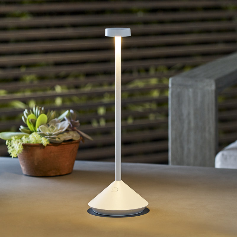 Moneta Accent Rechargeable Table Lamp, Matte White