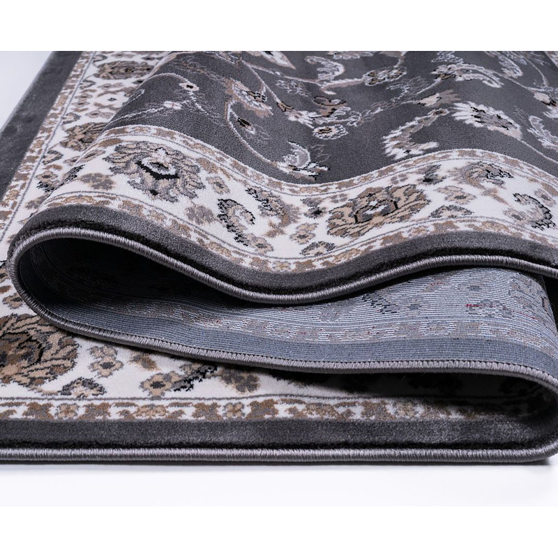 Gudella - Tapis turc - GRIS, Rectangle 9 pi 2 po x 12 pi 2 po