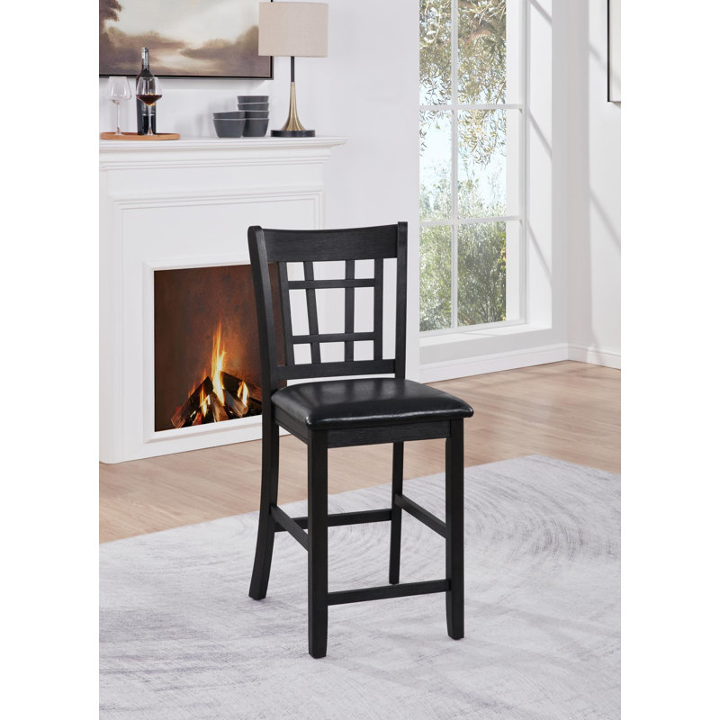Daritza Upholstered Counter Stool, Black