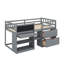 Lit mezzanine compacte simple avec tablette de bureau mobile et tiroirs-1150659245