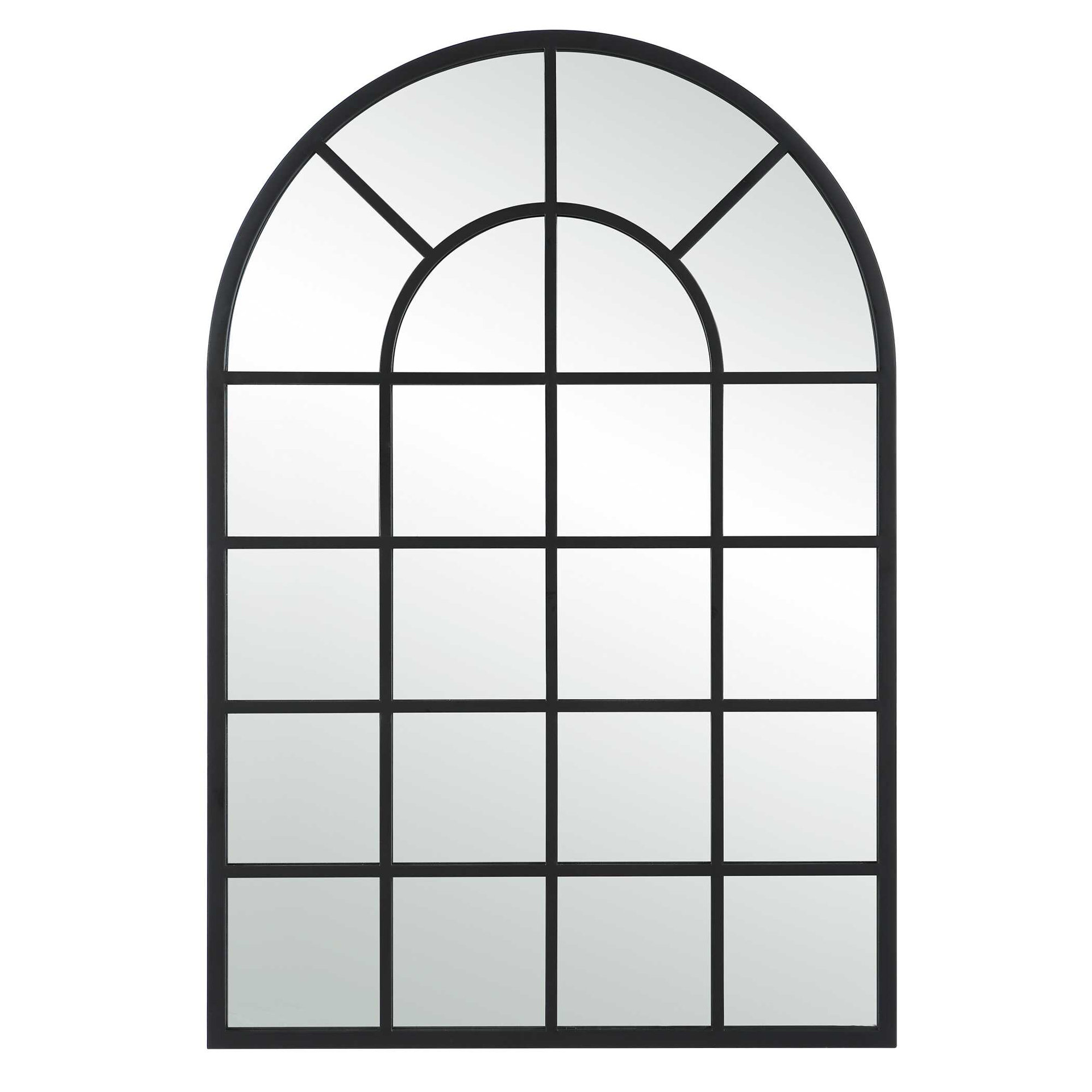Dellrey Arch Wall Mirror, 44" x 30.13", Arch, Black