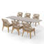 Ensemble repas pour 6 personnes avec table extensible